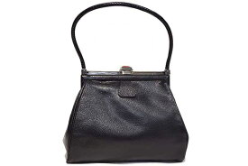 エルメス　HERMES　ハンドバッグ　黒　ブラック　Black　レザー　S金具　シルバー金具　本物　ヴィンテージ　レア物　ミニハンドバッグ