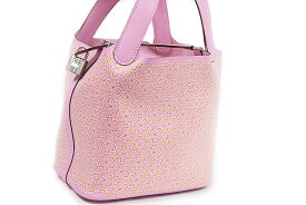 エルメス　HERMES　ピコタンロック　PM　18　ラッキーデイジー　モーヴシルベストル×キュイーブル×ホワイト　 U刻印　2022年製造　S金具　シルバー金具　本物　未使用　展示品　ピコタン　ハンドバッグ　Mauve sylvestre　ピンク