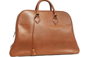 エルメス　HERMES　サンプロン　ブラウン　茶系　アルデンヌ　G金具　ゴールド金具　〇Y刻印　1995年製造　ボストンバッグ　旅行カバン　本物　ランクAプラス　50cm