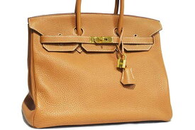 エルメス　HERMES　バーキン35　ゴールド　トゴ　G金具　ゴールド金具　□K刻印　2007年製造　本物　ランクAプラス　gold togo 35cm　 ハンドバッグ　トートバッグ
