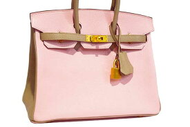 エルメス　HERMES　バーキン25　パーソナルオーダー　スペシャルオーダー　ピンク×トゥルティエールグレー　マットゴールド金具　MG金具　シェーブル　B刻印　2023年製造　2色　コンビネーション　ピンク×グレー　Pink×Gris tourterelle　本物　未使用