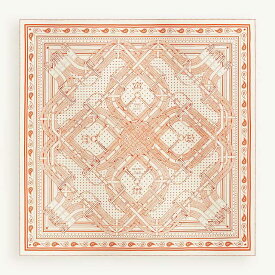エルメス　HERMES　26S新作　カシシル140　カレジェアン　Mors a Jouets Bandana shawl 　 トイビット バンダナ柄 　大判ショール　ストール　カシミヤ70％×シルク30％　ベージュ×オレンジ　本物　未使用展示品　箱付き　ショール 　140cm　※参考価格251,900円