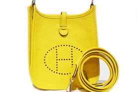 エルメス　HERMES　エブリンTPM　16　サン　Sun　トリヨンクレマンス　S金具　シルバー金具　W刻印　2024年製造　黄色　イエロー　ショルダーバッグ　未使用 展示品　エブリン　エヴリンミニ　TPM