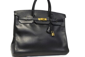 エルメス　HERMES　バーキン40　黒　ブラック　アルデンヌ　G金具　ゴールド金具　□D刻印　2000年製造　本物　ランクAプラス　バーキン　40cm　トートバッグ　ハンドバッグ