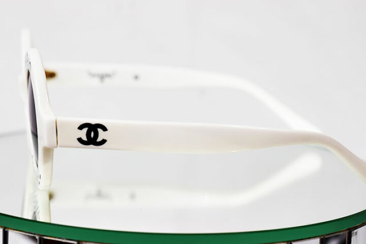 楽天市場】シャネル CHANEL サングラス ラウンドロゴ 丸型 白×黒 