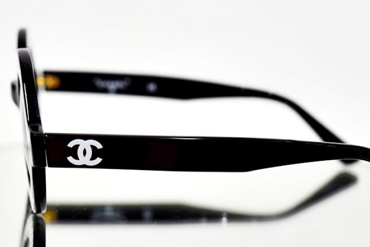 楽天市場】シャネル CHANEL サングラス ラウンドロゴ 丸型 黒×白  