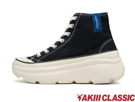 国内正規品 アキクラシック AKIII CLASSIC ECOVERY COTTON HIGH リカバリー コットン ハイ スニーカー BLACK ブラック 黒 ダッドシューズ チャンキー レディース 厚底 韓国発 AKC-0038 BLK 吉木千沙都 ちぃぽぽ