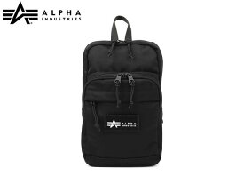 国内正規品 ALPHA アルファインダストリー ONE SHOULDER BAG BLACK ブラック 黒 デイパック リュック リュックサック バックパック メンズ レディース 男女兼用 学生 普段使い 通勤 通学 タウン デイリー