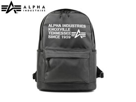 国内正規品 ALPHA アルファインダストリー DAYPACK BAG BLACK/WHITE ブラック/ホワイト 黒/白 撥水 バッグ デイパック リュック リュックサック デイパック バックパック メンズ レディース 男女兼用 学生 普段使い 通勤 通学 タウン デイリー