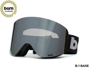 Ki o[ bern B-1 BASE GOGGLE x[X S[O Black/Blk/Chromic Silver Lens ubN/ubN N~bNEVo[Y UV400 A`tHO XL[ EB^[X|[c Qf }Olb