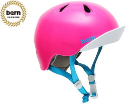 国内正規品 バーン bern NINA ニーナ ニナ SATIN HOT PINK VISOR BE-VJGSPNKV ツヤ消しピンク 自転車 スケートボード BMX ピスト ヘルメット キッズ 子供 スノーボード