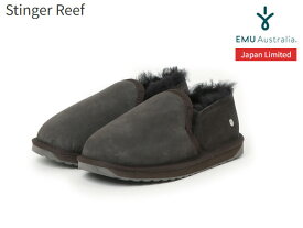 国内正規品 emu australia Stinger Reef ショートムートン スティンガー リーフ スリッポン Chocolate チョコレート 茶色 レディース Women's エミューオーストラリア シープスキンブーツ JAPAN LIMITED ジャパンリミテッド 日本限定モデル