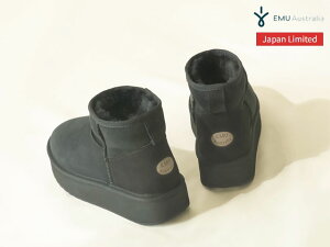 Ki emu australia STINGER MICRO FLATFORM 2.0 V[g[g XeBK[ }CN tbgtH[ Black ubN  fB[X Women's G~[I[XgA V[vXLu[c  J