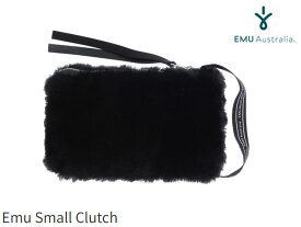 国内正規品 emu australia Small Clutch BLACK ブラック 黒 スモール クラッチバッグ 小物入れ エミューオーストラリア 天然素材 シープスキン ムートンポーチ