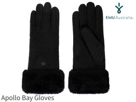 国内正規品 emu australia アポロ ベイ グローブ ブラック APOLLO BAY GLOVES BLACK エミューオーストラリア 手袋 レディース