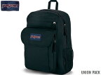 NEWモデル 国内正規品 ジャンスポーツ リュック JANSPORT UNION PACK BLACK ユニオンパック ブラック 黒 バックパック バッグ NEWモデル ジャンスポ 大容量 バックパック メンズ レディース 通学 通勤 高校生 大学生 JS0A4NVC008