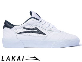 国内正規品 Lakai NEWモデル CAMBRIDGE WHITE/NAVY LEATHER ケンブリッジ ホワイト/ネイビー レザー ラカイ スケート SKATE スニーカー DELUXLITEインソール PARAMOUNTアウトソール