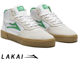 国内正規品 Lakai CAMBRIDGE MID WHITE/GRASS SUEDE ケンブリッジ ミッド ホワイト/グラス スエード ラカイ スケート SKATE スニーカー DELUXLITEインソール PARAMOUNTアウトソール