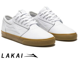 国内正規品 Lakai NEWモデル GRIFFIN WHITE/GUM LEATHER グリフィン ホワイト/ガム レザー ラカイ スケート SKATE スニーカー