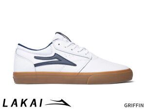 Ki Lakai NEWf GRIFFIN WHITE/GUM LEATHER OtB zCg/K U[ JC XP[g SKATE Xj[J[