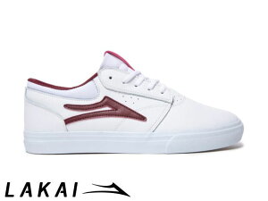 Ki Lakai NEWf GRIFFIN WHITE/BURGUNDY LEATHER zCg/o[KfB U[ JC XP[g SKATE Xj[J[