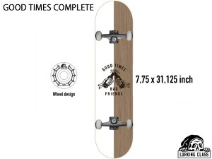 �������K�i LURKING CLASS ���[�L���N���X GOOD TIMES 2 COMPLETE DECK �O�b�h�^�C�� �R���v���[�g �X�P�{�[ �f�b�L �X�P�[�g�{�[�h �{�[�h Skateboard �f�b�L �L�b�Y ���S�� ���� 7.75×31.125