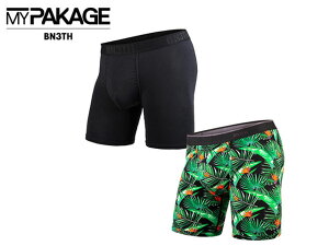�������K�i BN3TH �x�j�X CLASSIC BOXER BRIEF SOLID×PRINT PARADISE BALI-BLACK �N���V�b�N �{�N�T�[ �u���[�t 2�F�Z�b�g �\���b�h �v�����g �l�C�r�[ ���� �p���c �C���i�[ �X�g���[�g ���q�̌� MY PAKAGE �}