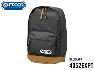アウトドアプロダクツ OUTDOOR PRODUCTS 4052EXPT スエード デイパック SUEDE BACK PACK 19L GY GRAY グレー 灰色 バックパック リュック メンズ レディース 通勤 通学 旅行 アウトドア 耐摩耗性 耐久性 耐水