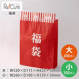 割引クーポン対象品【2WAY 福袋 大小】福袋 袋のみ 送料無料 袋だけ 大 小 200枚 300枚 福袋の袋 手提げ袋 紙袋 2WAY 初売り 年末 年始 正月 粗品 プレゼント 販促 平紐 業務用 袋 福袋用 まとめ買い 2024 赤 レッド 紅白 大きい 小さい サイズ
