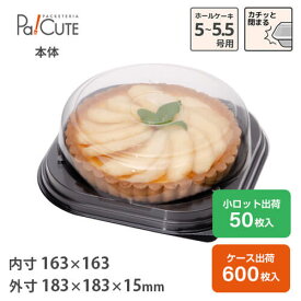 【ケーキBOX No.4本体(黒)】ケーキ容器 業務用 デザート容器 テイクアウト 使い捨て容器 プラスチック容器 洋菓子 スイーツ容器 トレー パック 日本製 おしゃれ ケース