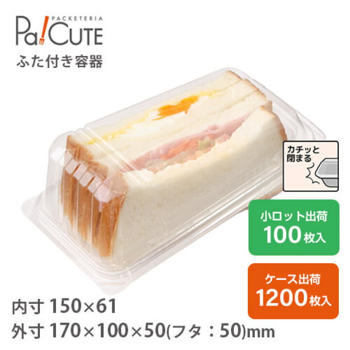Blyzo 透明プラスチックテイクアウトコンテナ ヒンジ付き蓋 食品保存 サンドイッチ ケーキ デザート サラダ用 100個入り ( 透明プラスチックヒンジ付き食品容器100個パック、使い捨てプラスチック容器、透明な蓋付き、ケーキスライス容器  クラムシェルトレイ、サンドイッチ、デザート、ケーキ、クッキー、サラダ用 