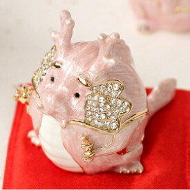 『開運招福』十二支 干支 たつ（辰）宝石箱 ジュエリーボックスピンク色の干支宝石箱がついに新登場。飾りだけでも、キレイだよ。プレゼントとしても最適！【楽ギフ_包装】【楽ギフ_のし】【楽ギフ_のし宛書】