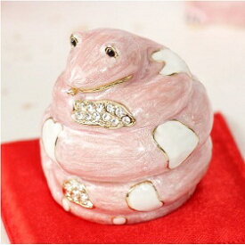 『開運招福』十二支 干支 へび（巳）宝石箱 ジュエリーボックスピンク色の干支宝石箱がついに新登場。飾りだけでも、キレイだよ。プレゼントとしても最適！【楽ギフ_包装】【楽ギフ_のし】【楽ギフ_のし宛書】