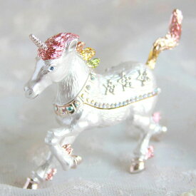 PICALS ユニコーン ジュエリーボックス 小物入れ アクセサリーケース 幸運モチーフ 一角獣 宝石箱 かわいい クリスマスギフト 誕生日 母の日 妻 クリスマス プレゼント 女子 女の子 女性 2026 午年 干支置物 馬 ピィアース 馬 グッズ 向け