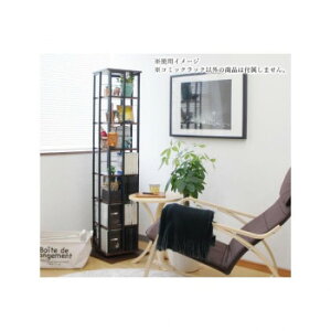 �R�~�b�N���b�N �t�N�_�N���t�g ��]�� 360�x ��e�� ���[ �X�`�[���� ��� �u���E�� RL-C4015 BR W 40×40×153.5cm 224�� ���ɖ{ CD DVD ���[�\ �g����