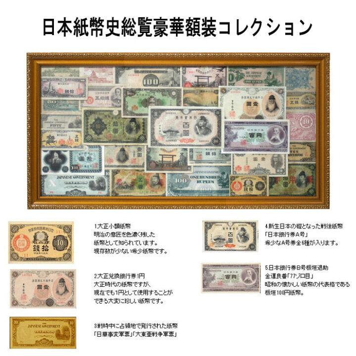 楽天市場】【送料無料】【日本紙幣史総覧豪華額装コレクション】 紙幣 