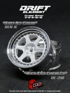 DRIFT ELEMENT SERIES RIMFWhite 6Spokes Chrome Lip Chrome Rivets@ htg GgV[Y  6{X|[N zCgX|[N N[bv N[xbg ItZbgύX\ 1/10XP[ 2