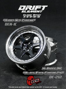 DRIFT ELEMENT SERIES RIMFGloss Black 6Spokes Chrome Lip Chrome Rivets@ htg GgV[Y  6{X|[N OXubNX|[N N[bv N[xbg ItZbgύX\ 1/10X