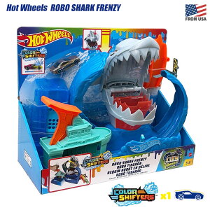 zbgEB[ { V[N tW[ vCZbg@1/64XP[ gCJ[t Hot Wheels Robo Shark Frenzy Playset GJL12