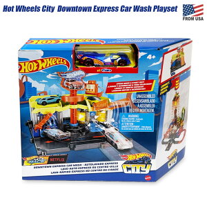 zbgEB[ _E^E GNXvX J[EHbV vCZbg@}e VeBV[Y 1/64XP[ gCJ[t Mattel Hot Wheels City Series Downtown Express Car Wash Playset with 1:64 Scale Vehic