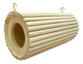 『 円筒巣箱 』 SBSコーポレーション 直径16cmx長さ30cm アスペン材 ケージにかける金具付き チンチラさん、デグーさんにおすすめ！