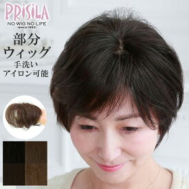部分ウィッグ 白髪隠し ヘアピース ショート 自然 レディース プリシラ 耐熱白髪かくしウィッグ(つむじタイプ) ST-004 白髪隠しウィッグ 分け目 前髪 白髪カバー ミセス シニア PRISILA ウィッグ エクステ ワンタッチ バレない ショートヘア