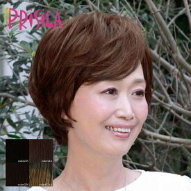 部分ウィッグ 白髪隠し ヘアピース ショート 自然 レディース プリシラ プレミアム白髪隠しウィッグ(ナチュラルショートタイプ) つむじ 分け目 前髪 白髪カバー ミセス シニア 耐熱 PRISILA ウィッグ エクステ ワンタッチ バレない 女性 医療用