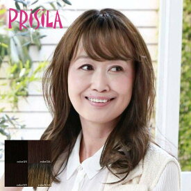 部分ウィッグ 白髪隠し ヘアピース ロング 自然 レディース プリシラ プレミアム白髪隠しウィッグ(ふんわりロングタイプ) つむじ 分け目 前髪 白髪カバー ミセス シニア 耐熱 PRISILA ウィッグ エクステ ワンタッチ バレない ボリュームアップ