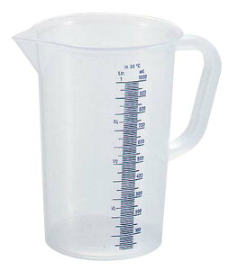 ポリプロピレン製 計量カップ/1L【目盛:10cc単位】耐熱温度−20〜120℃ 1000cc 軽い 丈夫♪ メジャーカップ 業務用 調理 製菓 キッチン用品 使いやすい 見やすい 厨房 計量マ