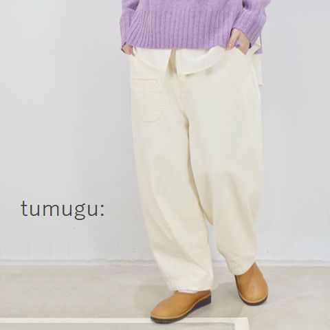 楽天市場】tumugu(ツムグ)10ozスラブヤーンデニムテーパード パンツ