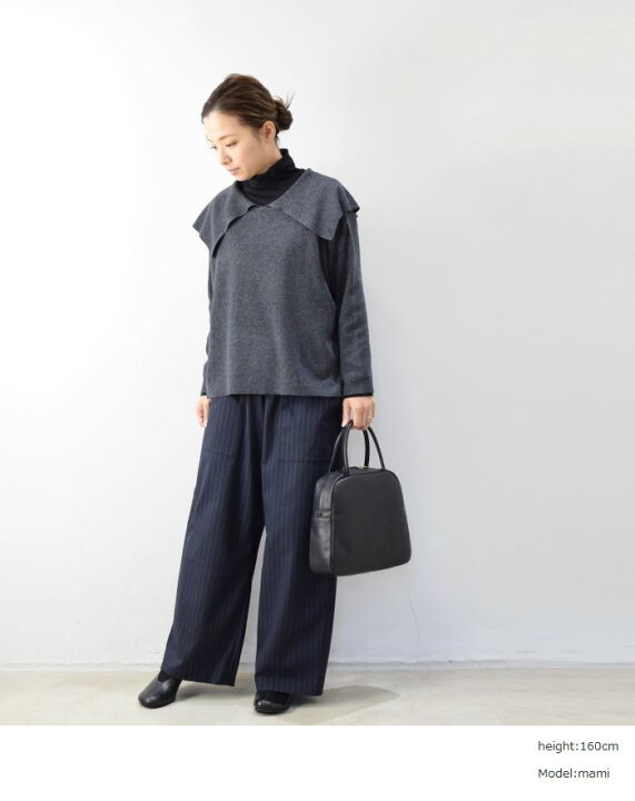 楽天市場】mizuiro ind (ミズイロインド)wide shirt collar knit P/O  