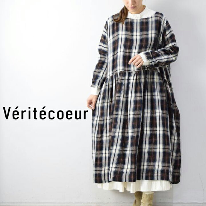 楽天市場】Veritecoeur(ヴェリテクール)ウールチェック ワンピースmade 