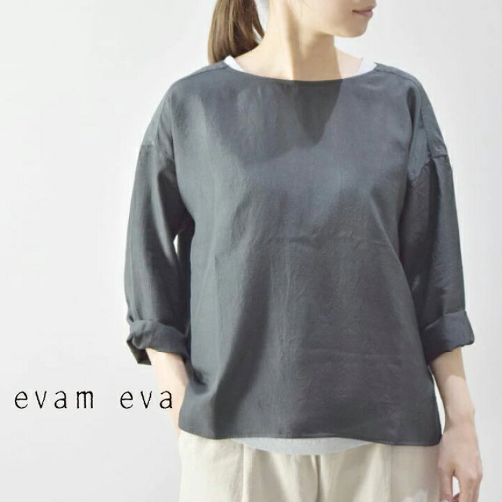 楽天市場】evam eva(エヴァムエヴァ)cupro silk pullover 2colormade 