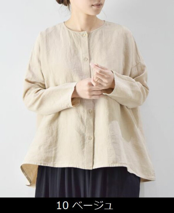 楽天市場】evam eva(エヴァムエヴァ)linen shirts 3colormade in  